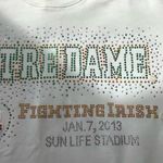 Notre Dame gold white and green sequin glitter shirt Photo 1