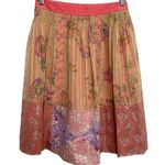 Rebecca Taylor Silk Blend Patchwork Floral Skirt Sz 0 Mini Adult MOP Button Y2K Photo 3