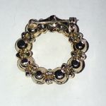 Elegant Gold Tone Crystal Round Vintage Boho Brooch Photo 3