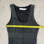 ASTR  The Label Pleated Lurex Midi Tank Dress Gunmetal M Photo 5