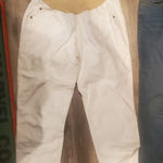 Liz Lange  Maternity Stretchy Jeans Size 10 New And White Stretchy Crop Jeans 10 Photo 0