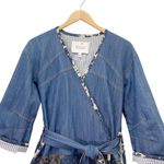 Derek Lam  10 Crosby Denim Kimono Jacket Wrap Belted Floral Patchwork Size 0 | XS Photo 8