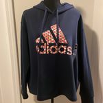 Adidas -‎ Navy Blue and pink Hoodie size medium Photo 1