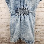 Retrofête Retrofete Gia Denim Dress in Acid Wash Blue Size Medium NWT Short Sleeve Photo 6