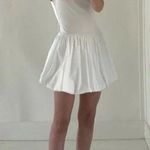Mango MNG Cotton Bubble Skirt Mini Dress in Natural White Size 2 Photo 0