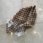 Timberland  NWOT Orange/Beige Checkered Scarf OS Photo 0