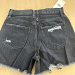 Free People  We The Free Makai Black Distressed Denim Jean Shorts Photo 7