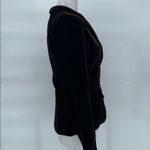 Darjoni Brown Velvet Blazer Jacket Women Size 6 Tailored Two Button Black Photo 5