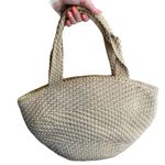 De Vecchi By Hamilton Hodge Woven Top Zip Beach Bag Natural Beige Italian Made Tan Photo 8