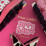 Pink Linen hair clips Cowboy Rodeo Theme Photo 3