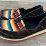 Ariat Cruisers Chocolate Boho Aztec Saddle Blanket Sunset Stripe Shoes 8.5B Photo 4