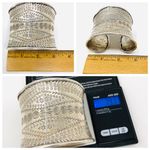 Sterling Silver , heavy tooled cuff, 79.3g Photo 6