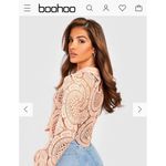 Boohoo NWT TURTLE NECK CROCHET LACE CROP TOP size 6 Photo 3