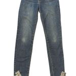 KanCan USA KanCan Women's Mid Rise Blue Fray Hem Denim Skinny Size 5/26 Photo 0