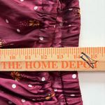 Anthropologie Free People Floral Burgundy elastic band satin pants Photo 10