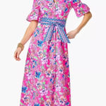Lilly Pulitzer  6 Last Bud‎ Not Least MARILISA SHIRTDRESS Stretch Midi Ruffle NWT Photo 0
