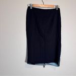 Cop Copine Black Teal Zip Up Pencil Skirt Womens 6 Modest Straight Fall Photo 8
