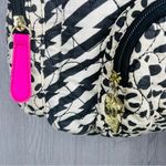 Betsey Johnson Rare  black and white baby diaper bag backpack purse baby bag Photo 1