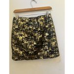 AQUA NWT GOLD BLACK A-LINE SKIRT SIZE SMALL (L6) Photo 1