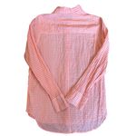 J. CREW Peach and White Gingham Long Sleeve Button Up Coastal Cowgirl Women's 8 Orange Photo 2