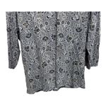 J. Jill Pure Jill Cotton Long Sleeve Navy Floral Print VNeck Size XL Boho Casual Blue Photo 2