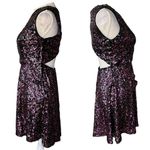 Adrianna Papell Hailey Logan  Skater Party Dress 9/10 Pink Sequin Sleeveless New Photo 2