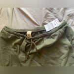 Open Edit Baggy Stretch Jersey Cargo Pants green olive Photo 1