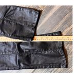 Free People NWT  Double Dutch Slit Skinny Pants Faux Leather Coated Black Size S Photo 9