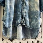 Cloth & Stone Anthropologie Blue Denim Bleach Dyed Tunic Photo 3