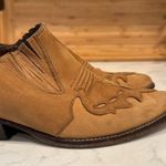Guess by Marciano Vintage GUESS Georges Marciano LEATHER BROWN WESTERN Mule Bootie statement rodeo Photo 5