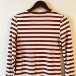 a.n.a  Maroon Striped Ribbed Knit Long Sleeve Top Size XS NEW Photo 8