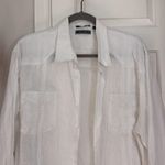Women’s Cubavera linen pocket front shirt White Size XL Photo 2