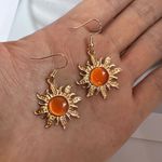 Sunflower Dangle Drop Earrings for Women Gold Photo 3