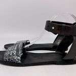 Vince  Sawyer Black Open Toe Ankle Wrap Sandal 8 Photo 0