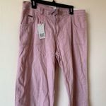 Urban Outfitters  BDG  Linen Blend Pants 5 Pocket Pink New SZ L Photo 5
