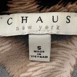 CHAUS NEW YORK Animal Print Leopard Round Neck Asymmetric Hem Blouse, size S Photo 1