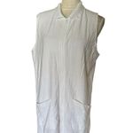 Sonoma Beach Cover up Sleeveless Full Zip Up Size M Pockets 100% Cotton Modest Photo 2