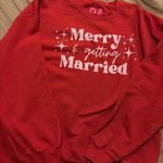 Merry & Getting Married Crewneck Sweatshirt Red Size XL Photo 0