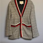 Maje  Black and Red Striped Cardigan Photo 3