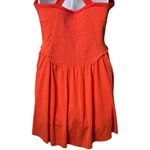 Free People NEW Movement Smockin Hot Mini Athletic Dress w/ Shorts Orange L Photo 6