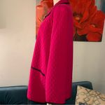 Diane Von Furstenberg  Pink 100% Silk Quilted Light Jacket Pockets Coat M Medium Photo 2