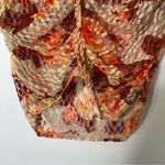 Free People  Solana Nylon Ruched Stretch Semi Sheer Floral Crop Top size S Photo 4