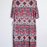 London Times  Multicolor Kaleidoscope Sweatheart Neckline Dress Photo 11