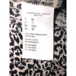 American Eagle  Leopard Print Skirt Size XS Cheetah Mini Ruffled Black White Mini Photo 5