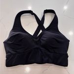 Athleta Be Bold Sport Bra Small Cross Back Side Adjustable Athletic in black Photo 0
