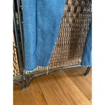 Size S//Vintage 90s Short Sleeve Cropped Leg Raw Hem Denim Jumpsuit Blue Photo 2