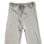 Bershka Berska Tan Ribbed O-Ring High Rise Flared Pants Photo 3