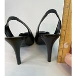 Alex Marie Pump Heels 10M Black Suede Slingback Button Detail Country Club Photo 4