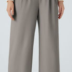 Halara Brand New  Women's Size Large Gray Button Fly Wide Leg Pants Trouser Photo 0