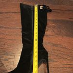 Venus Women’s Black Velvet Knee High Zip Up Skinny Heel Boots Size 10 Photo 5